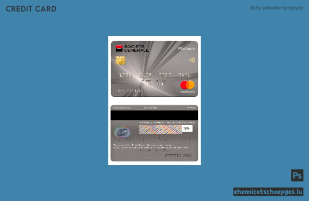 Serbien Société Générale Bank Platinum Mastercard Beispielvorschau